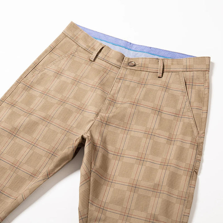 Plaid Stretch Dress Pants