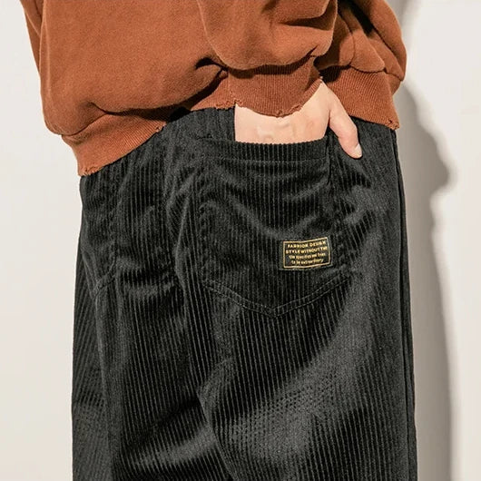 Sander Wide-Leg Corduroy Pants