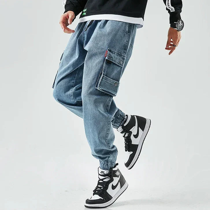 Denim Cargo Jogger Jeans