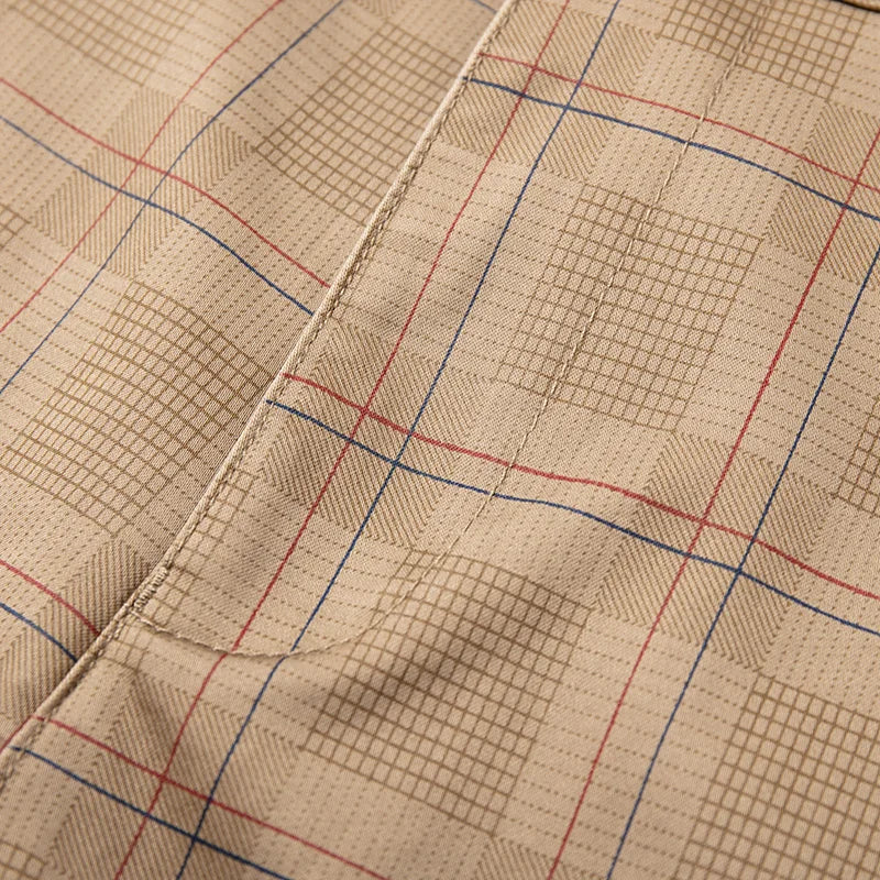 Plaid Stretch Dress Pants