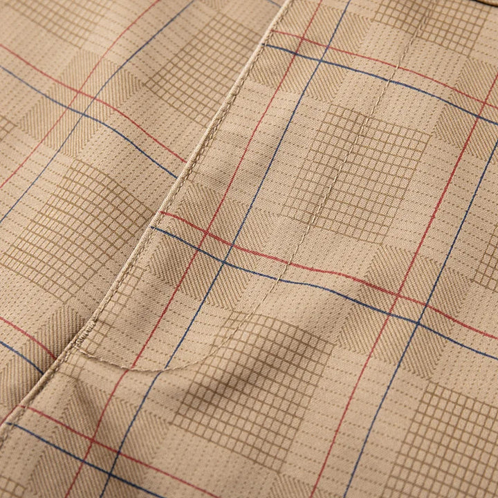 Plaid Stretch Dress Pants