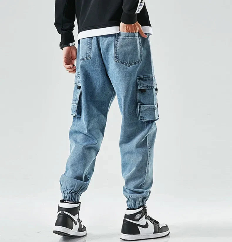Denim Cargo Jogger Jeans