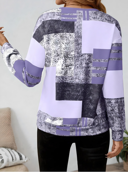 Geometric Zip Top