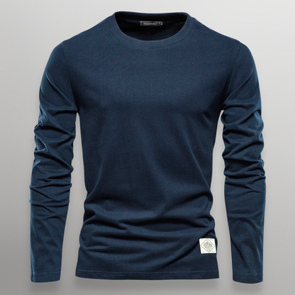 Kenji Cotton Long-Sleeve Tee