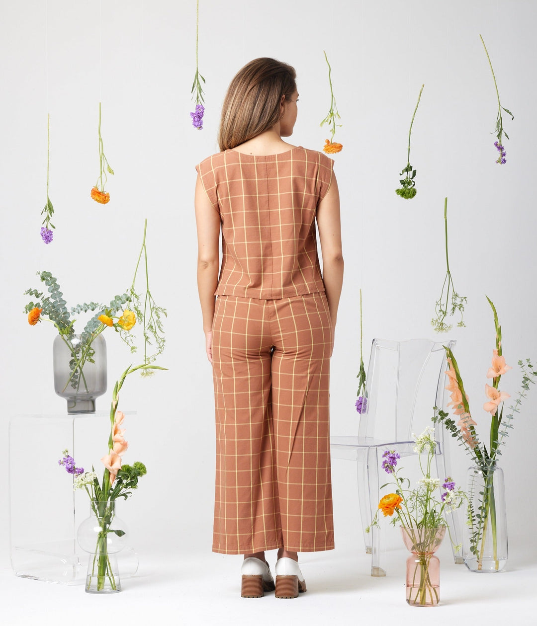 Billie Pant - Walnut Plaid