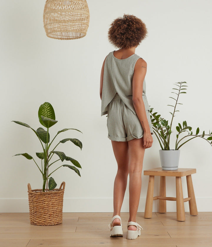 Birch Short - B&W Stripe