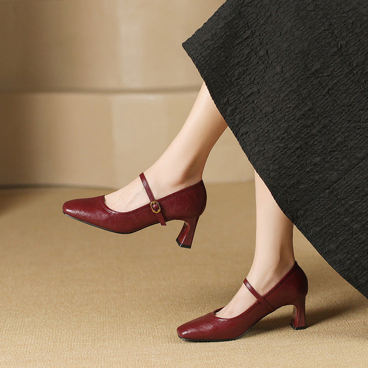 Aura Lizel | Leather Heels