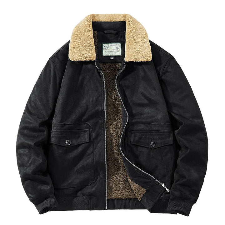 FrostBound Winter Suede Jacket