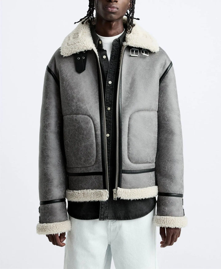 Arlo | Leather Fur Jacket