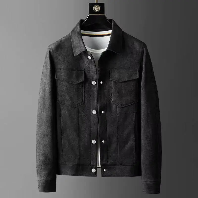 Regular Fit Suede Overshirt