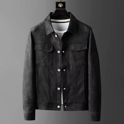 Regular Fit Suede Overshirt