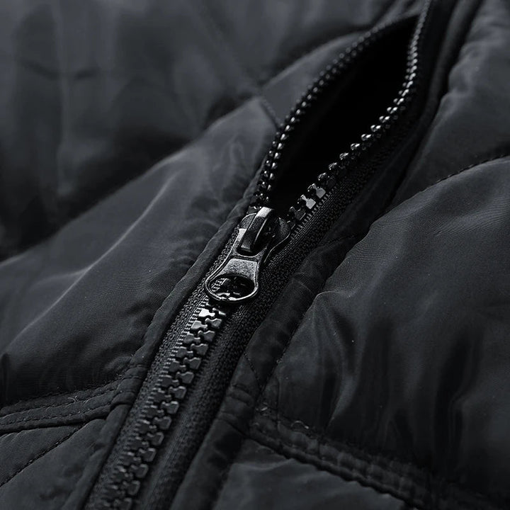 Regular Fit Quilted Puffer Bomber Jacket