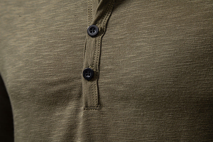Eric | Premium Cotton Henley Shirt