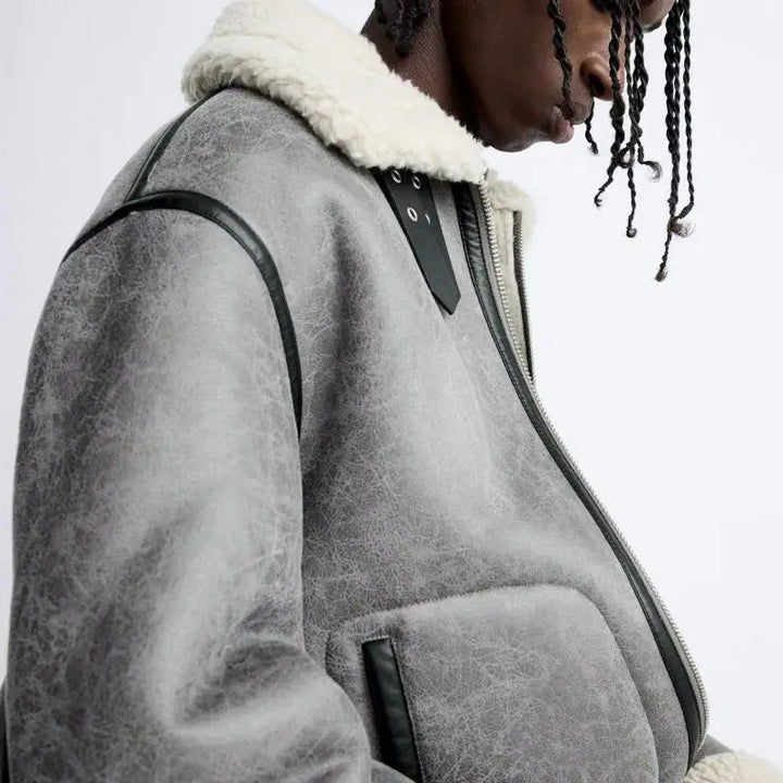 Arlo | Leather Fur Jacket