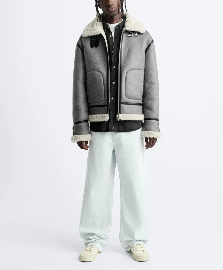 Arlo | Leather Fur Jacket