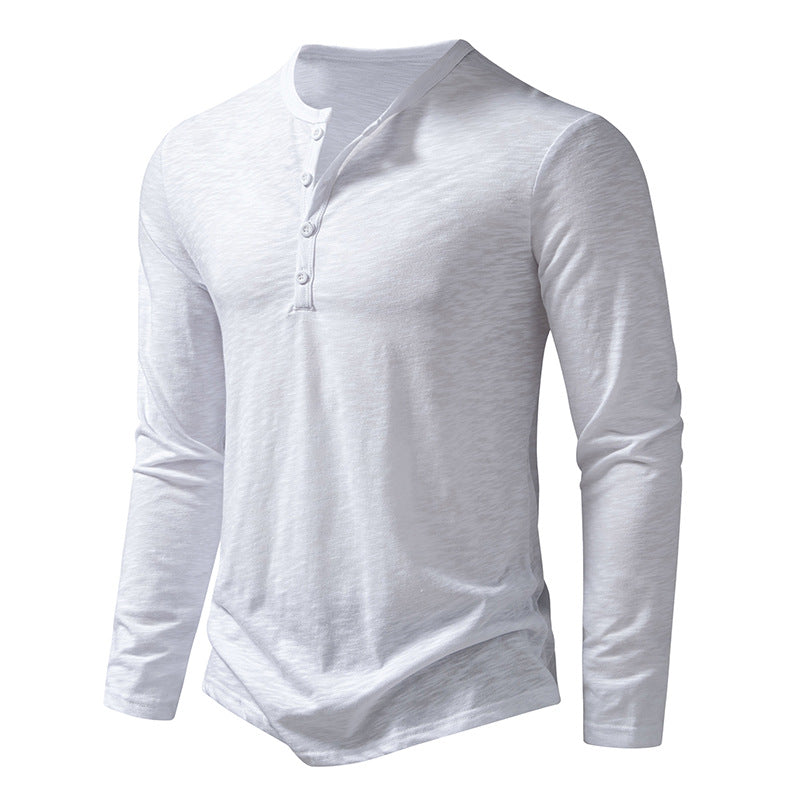 Eric | Premium Cotton Henley Shirt