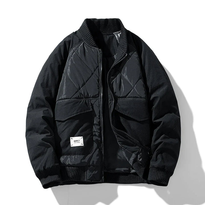 Regular Fit Quilted Puffer Bomber Jacket