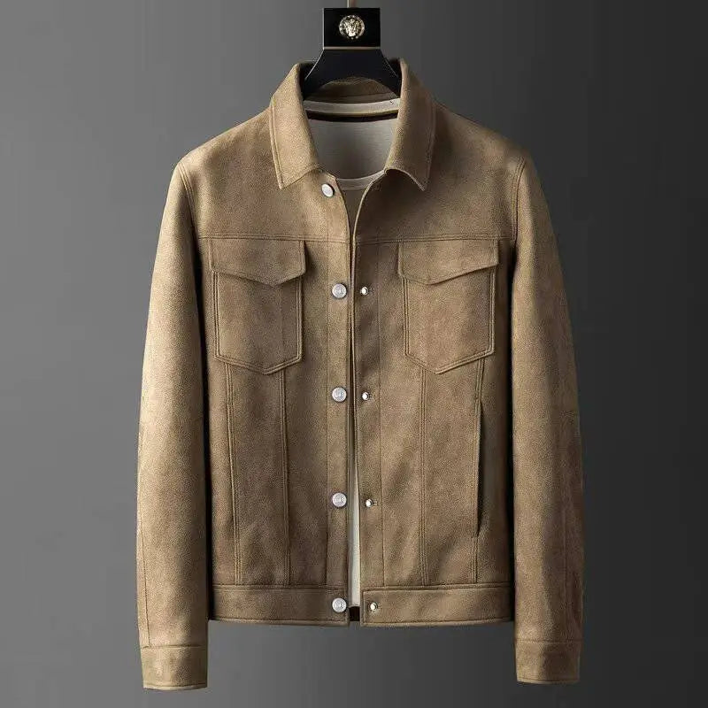 Regular Fit Suede Overshirt