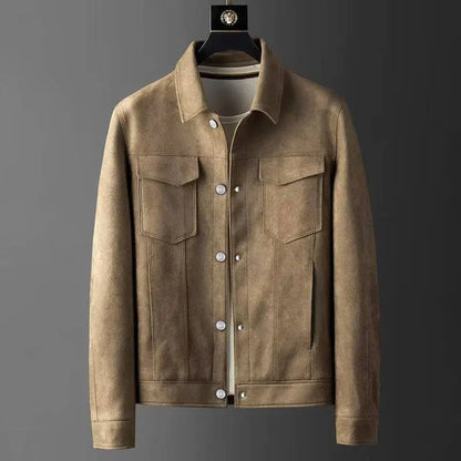 Regular Fit Suede Overshirt