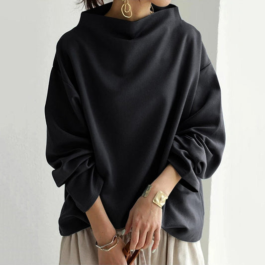 High-Neck Soft Knit Top