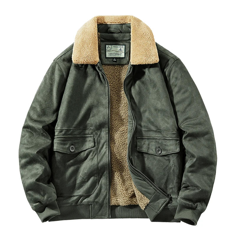 FrostBound Winter Suede Jacket