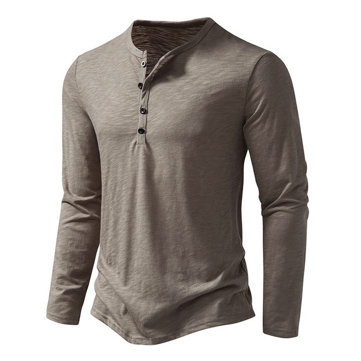 Eric | Premium Cotton Henley Shirt
