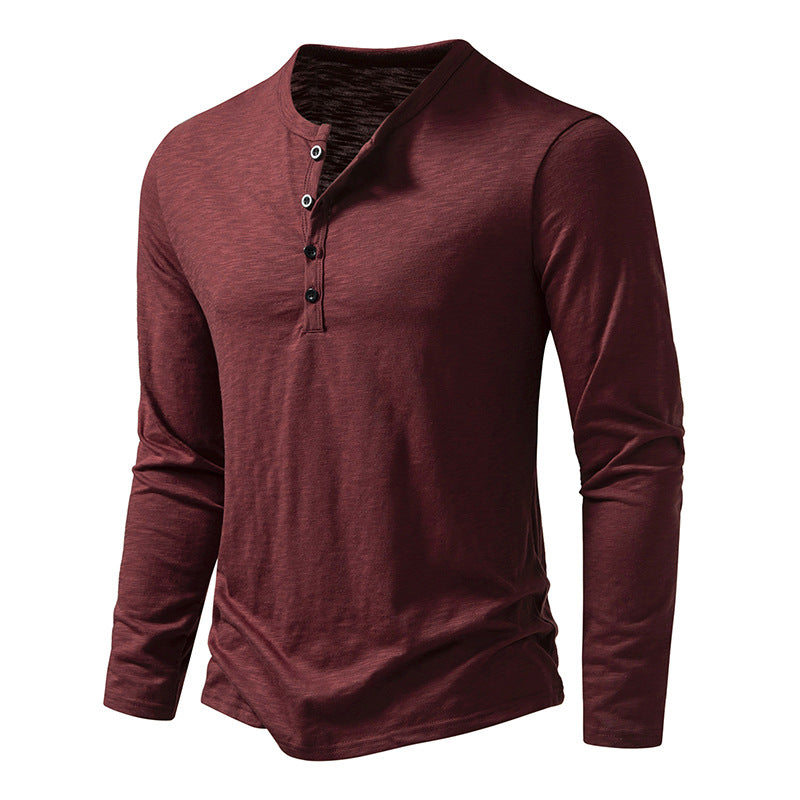 Eric | Premium Cotton Henley Shirt