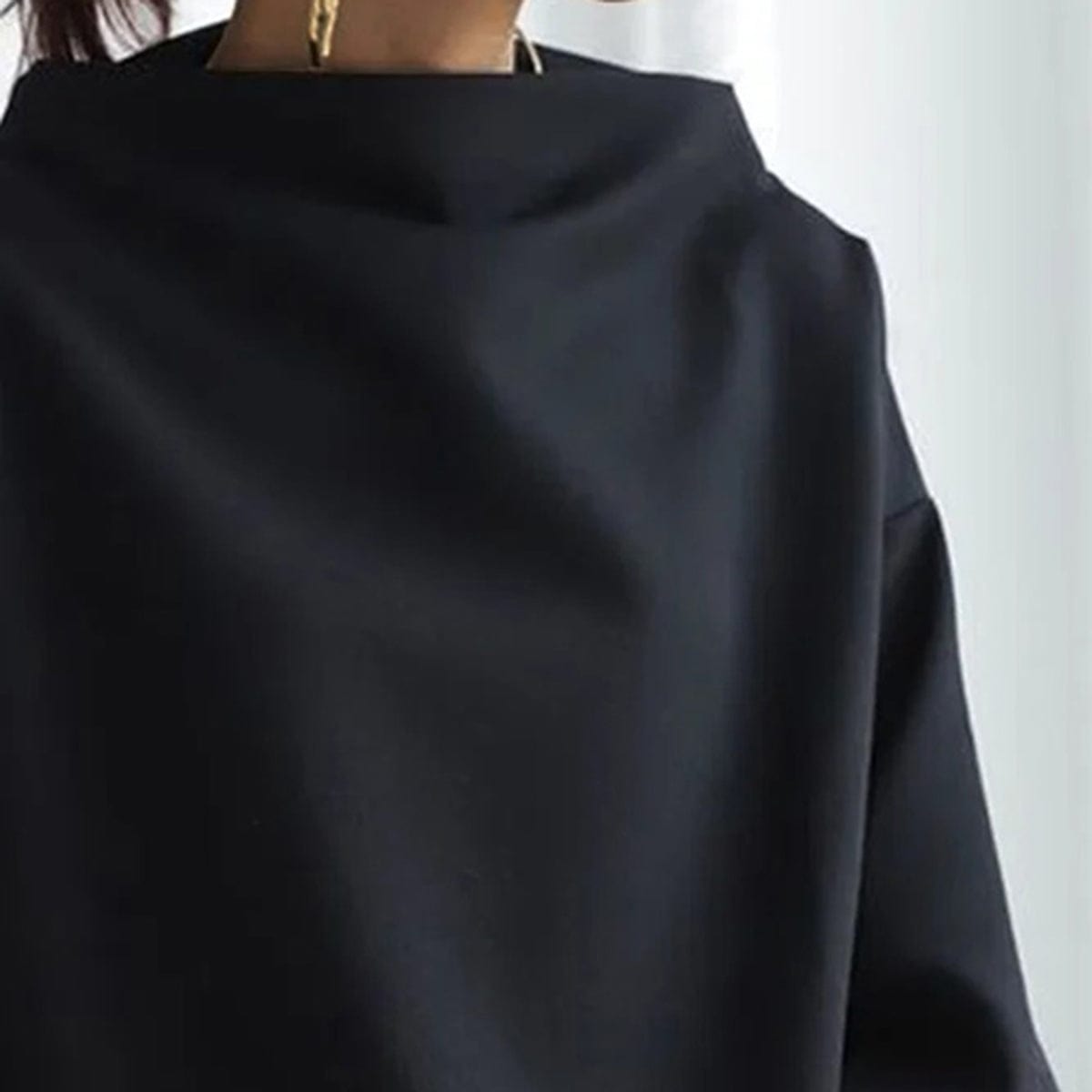 High-Neck Soft Knit Top