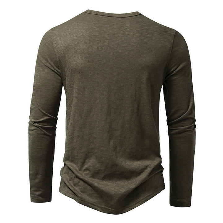 Eric | Premium Cotton Henley Shirt