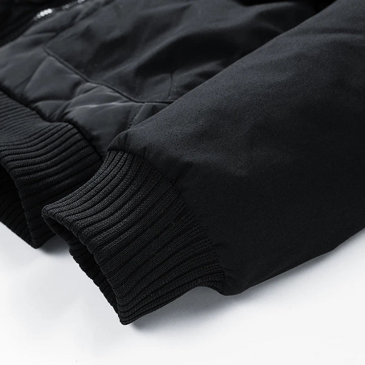 Regular Fit Quilted Puffer Bomber Jacket
