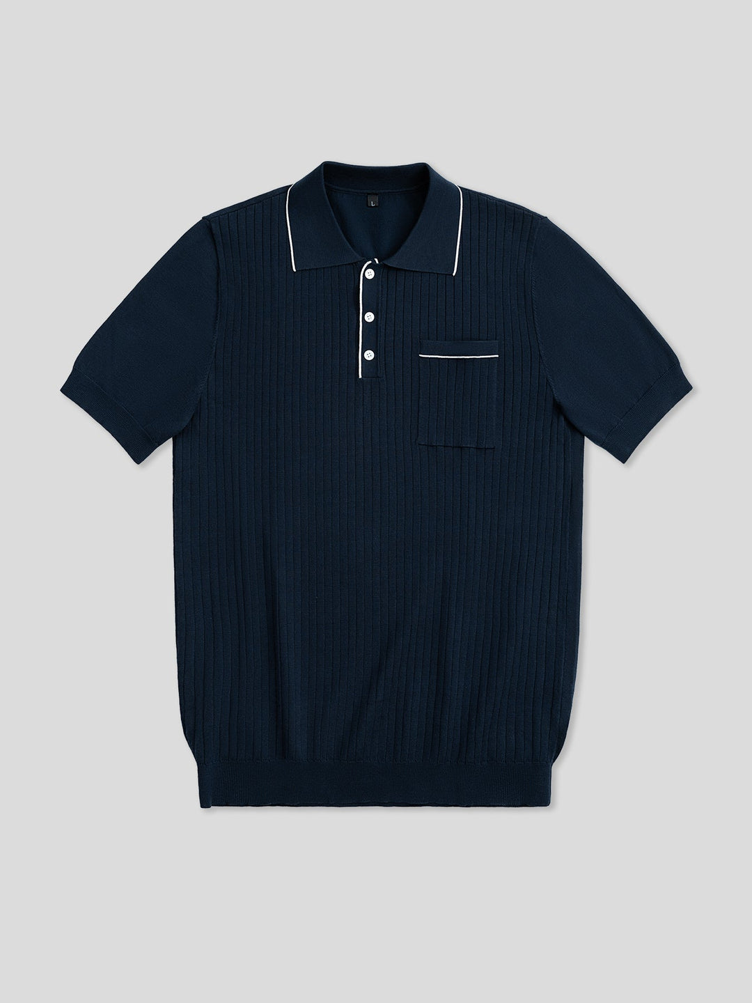 GentleKnit Contrast Color Short Sleeve Knitted Polo