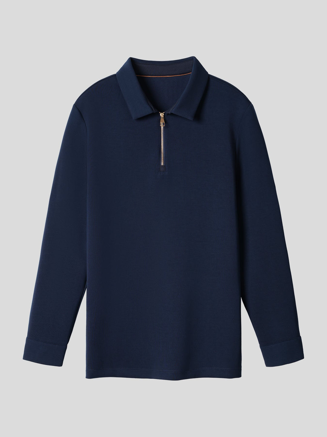 Modal Blend Long Sleeve Half Zip Polo