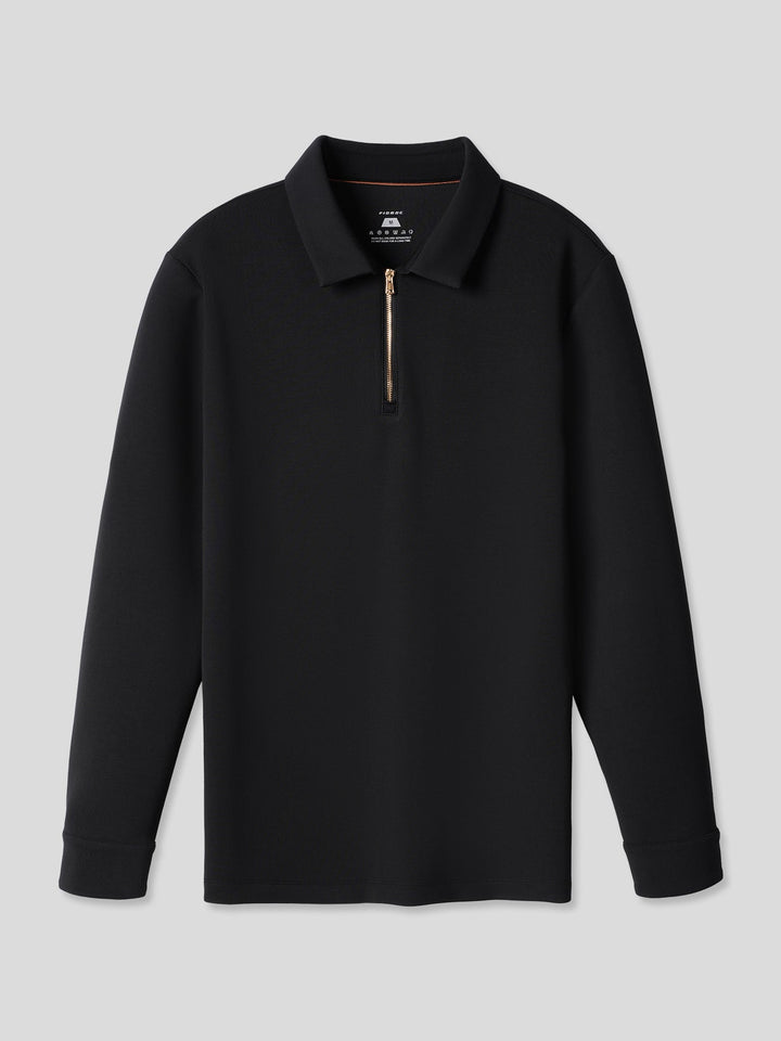 Modal Blend Long Sleeve Half Zip Polo