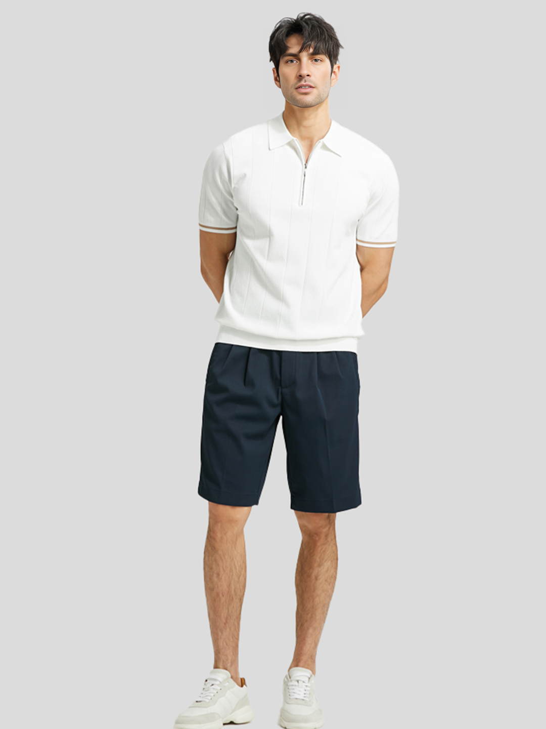 CoolKnit Breathable Short Sleeve Zip Knitted Polo