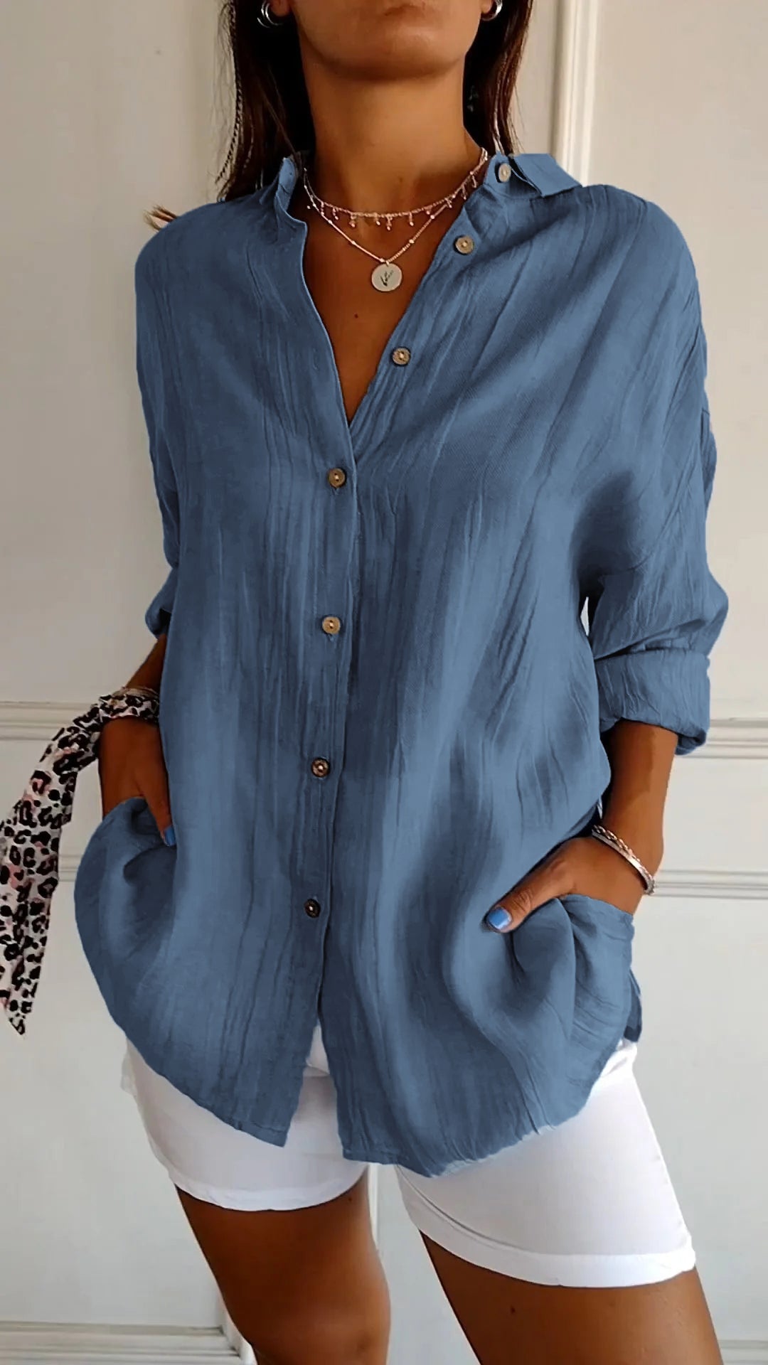 Elegant Pleated Style Shirt