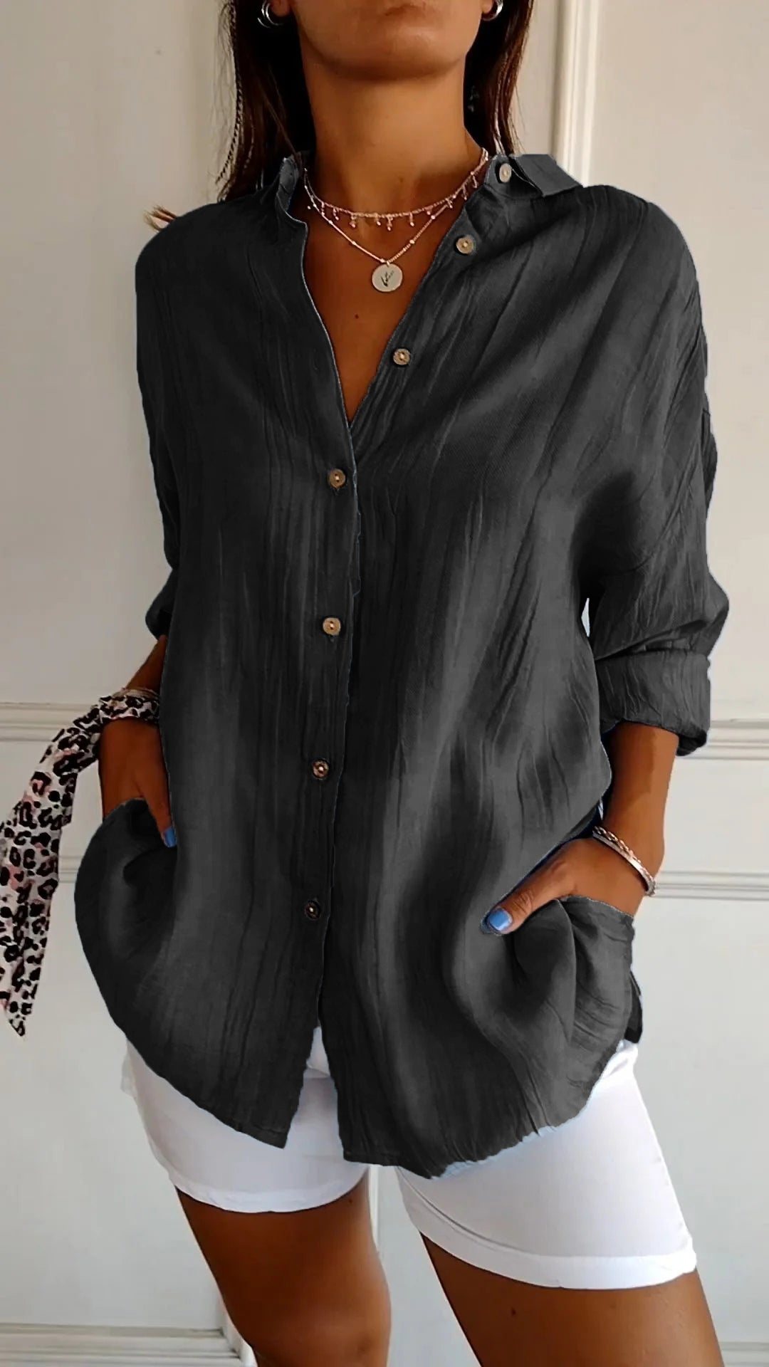 Elegant Pleated Style Shirt