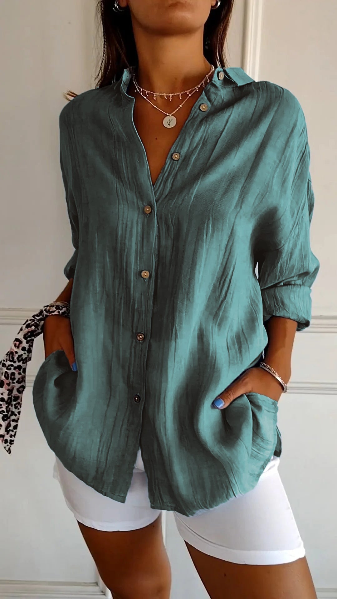 Elegant Pleated Style Shirt