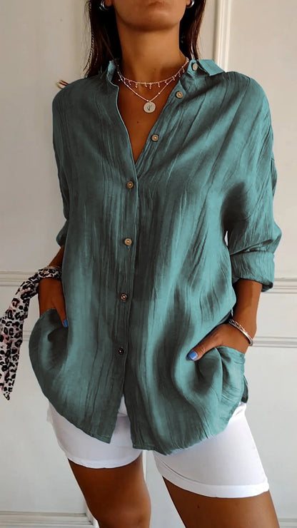 Elegant Pleated Style Shirt