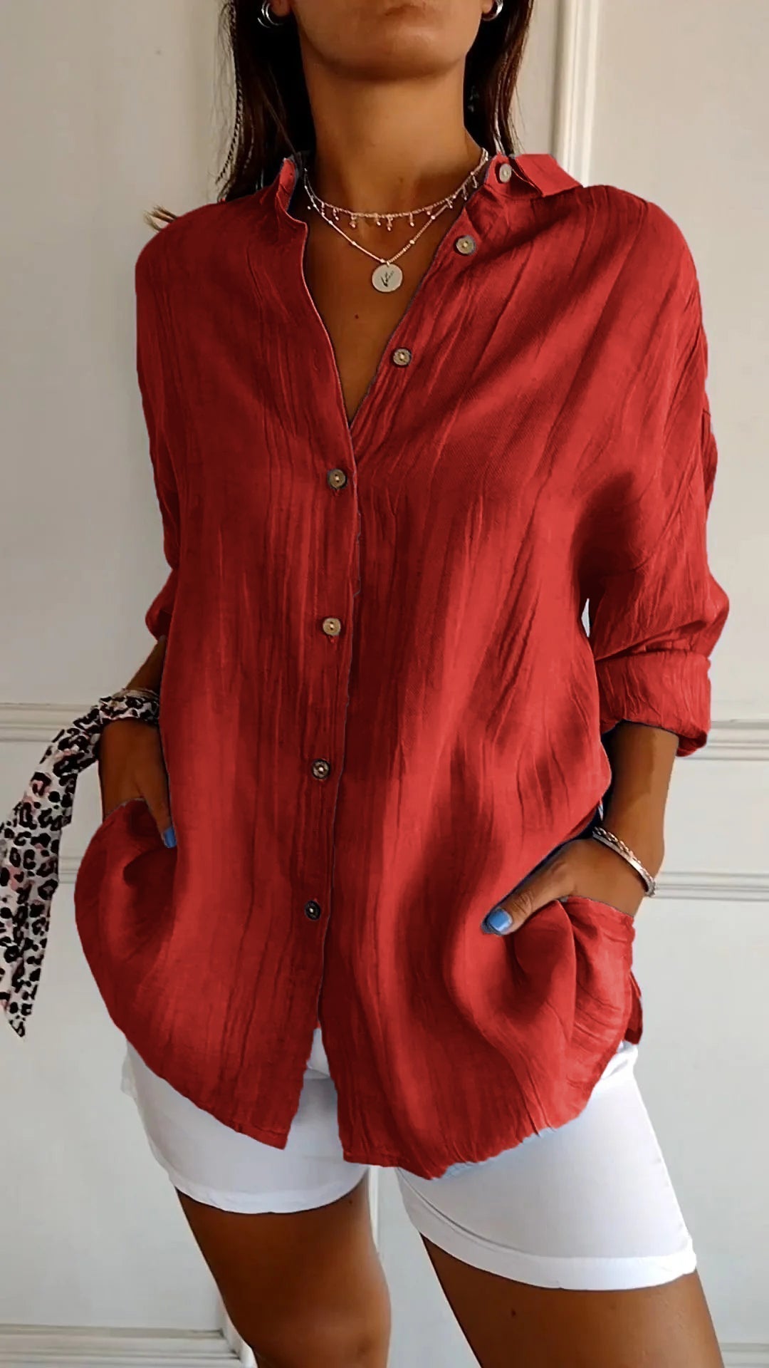 Elegant Pleated Style Shirt