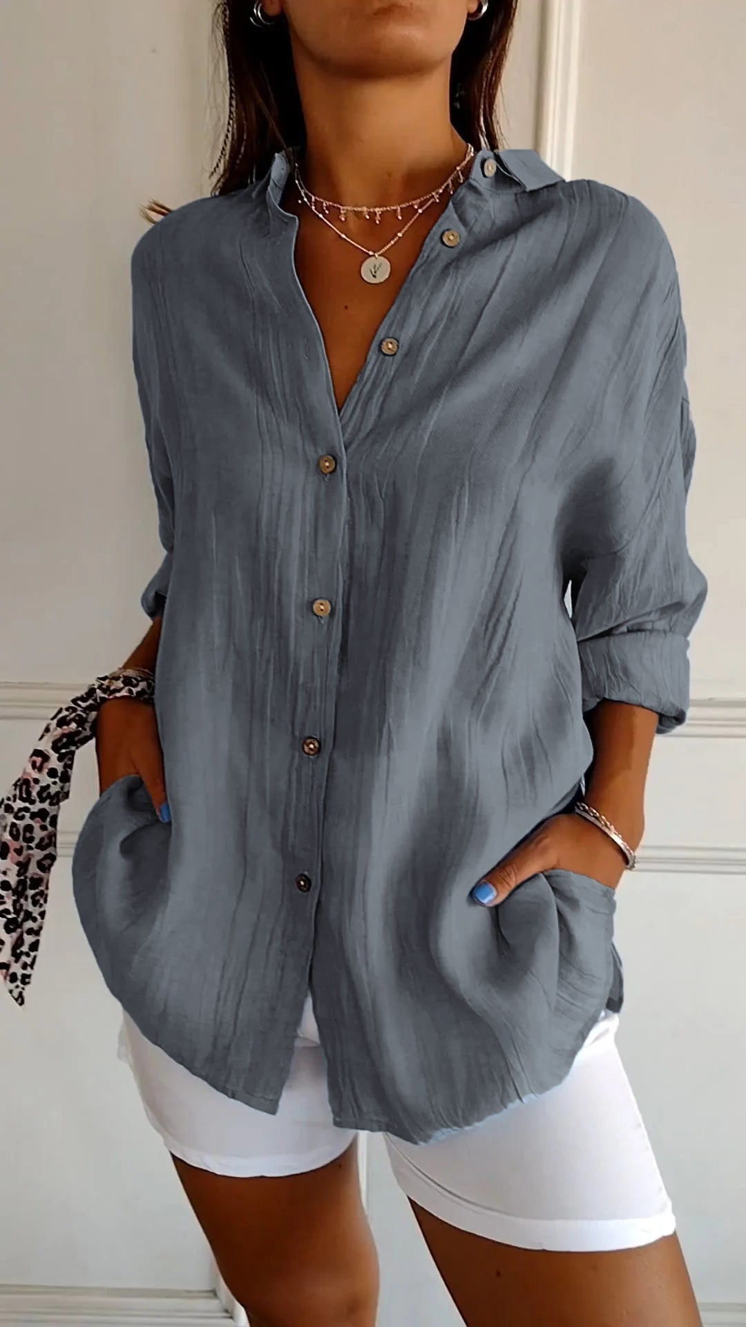 Elegant Pleated Style Shirt