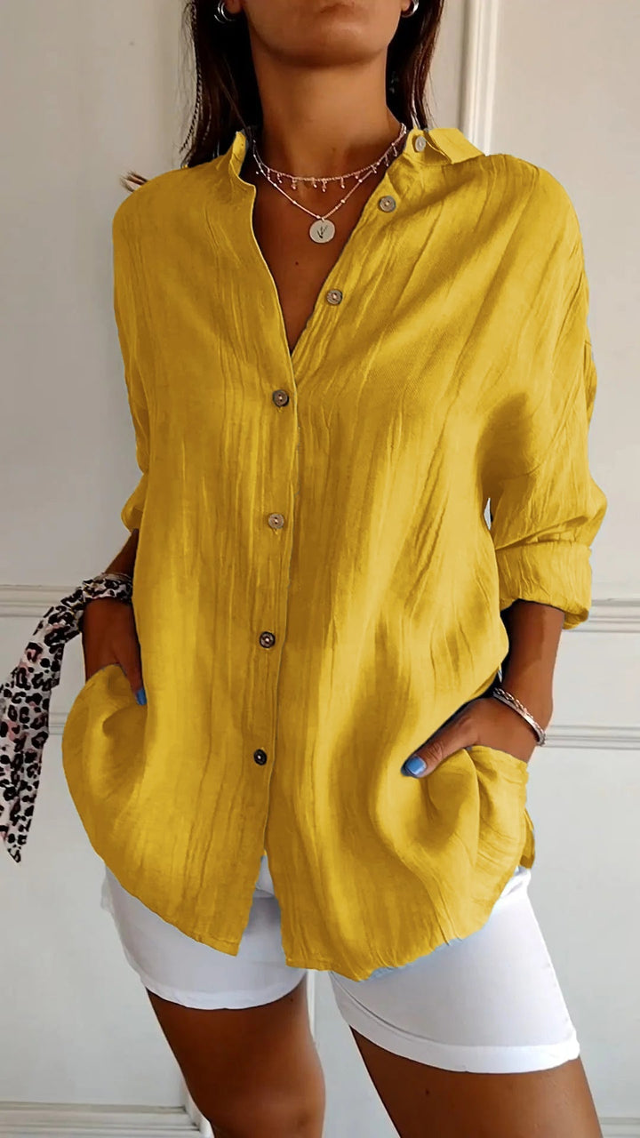 Elegant Pleated Style Shirt