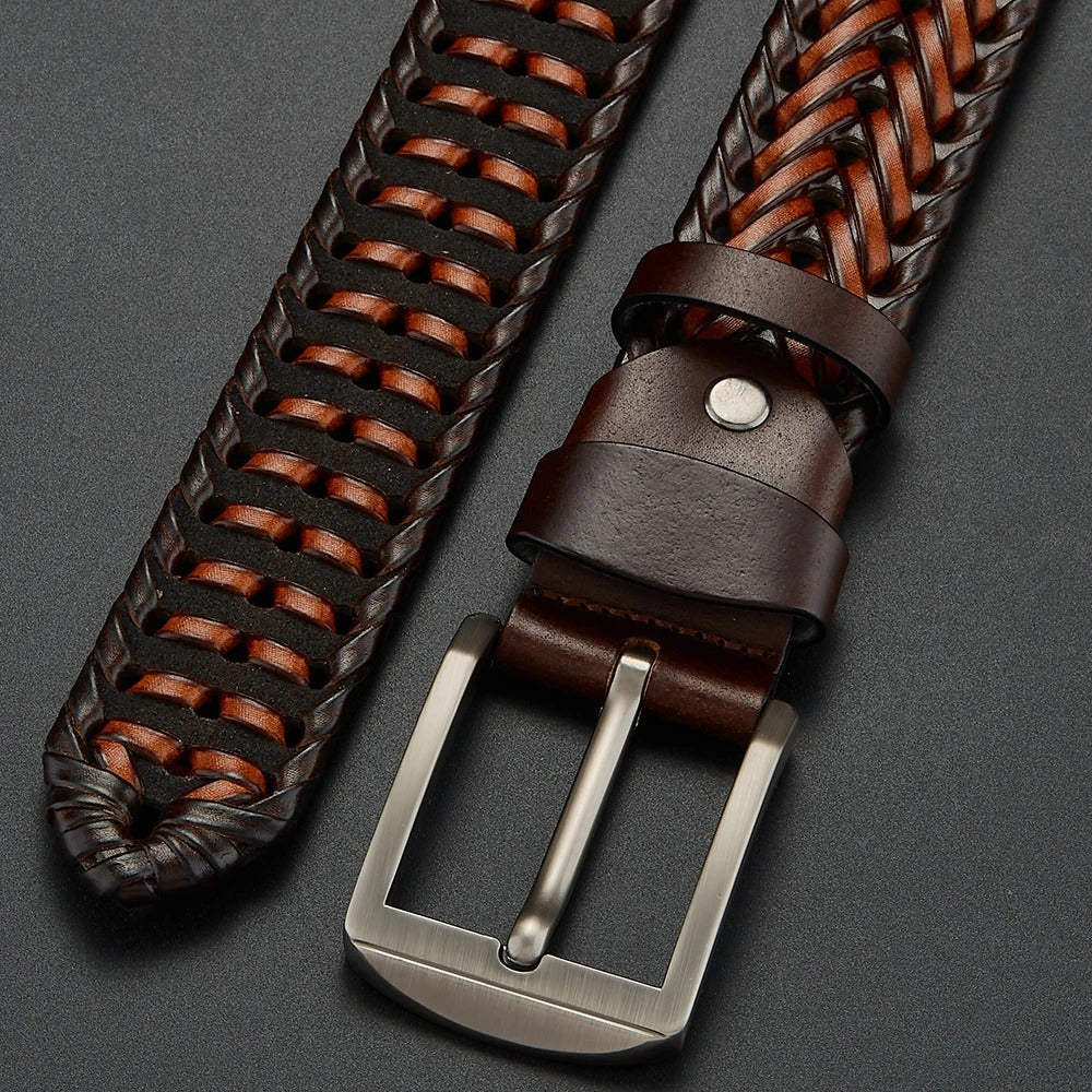 Hudson Braided Leather Belt
