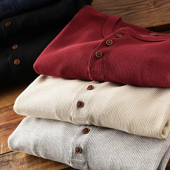 Mason Cotton Henley Shirt